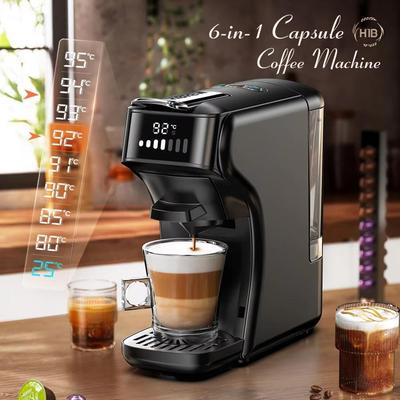 6-i-1 Kapselkaffemaskine Varm/Kold Flere Espresso Cafetera Cappuccino Kaffemaskine Dolce Gusto Nespresso Pulver H1B