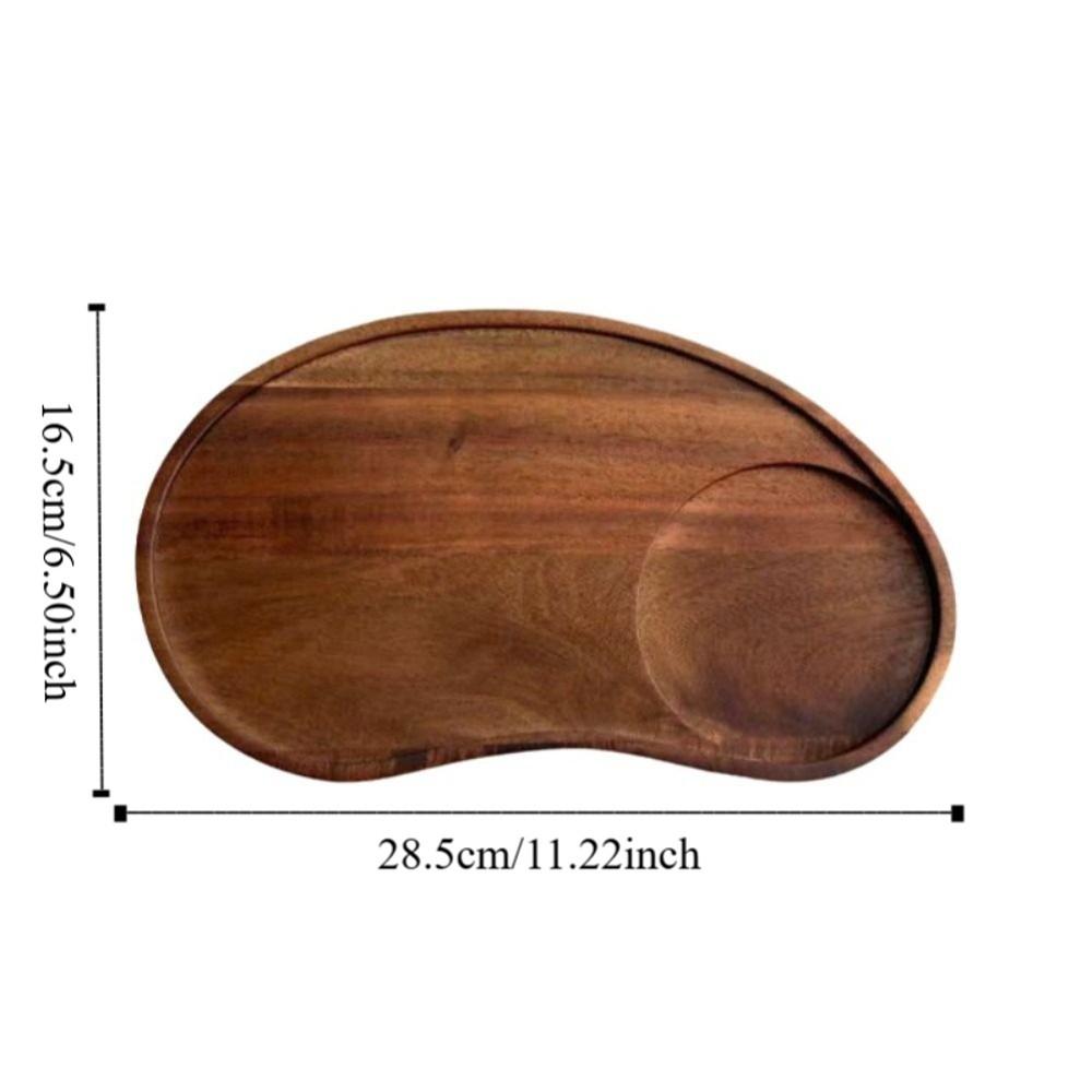 with Coaster Cashew Nut Wood Tray Natural Breakfast Tray Serving Ware Food Dish  Hotel