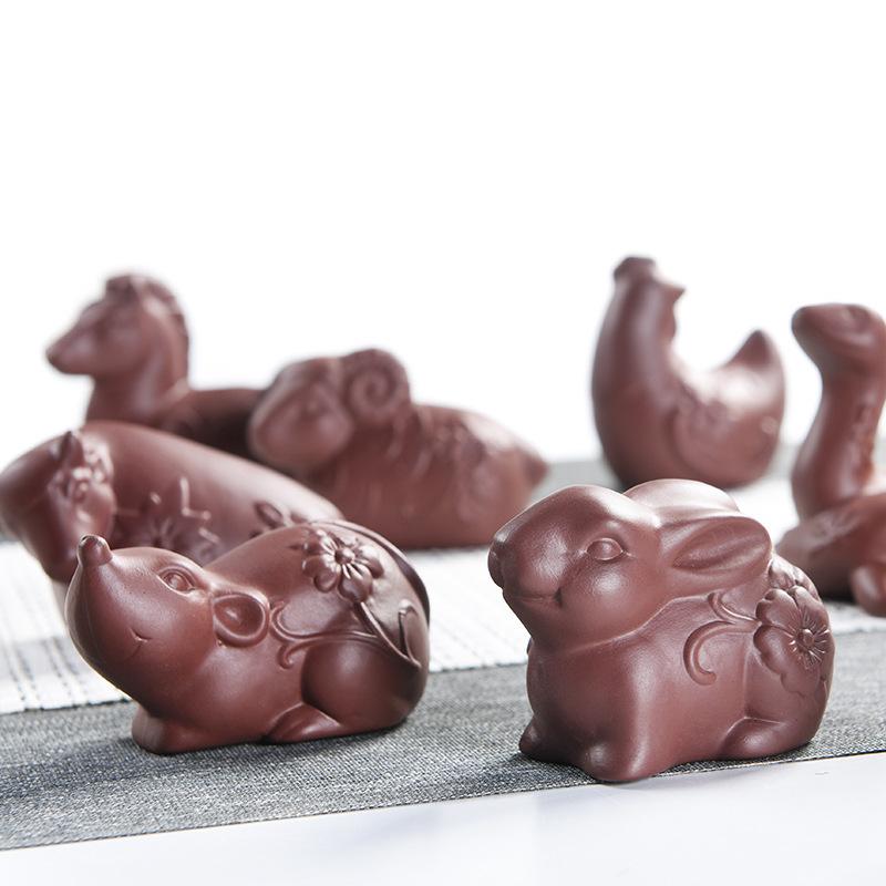 Animal Zisha Tea Pet Kung Fu Tea Set Tea Ceremony Zero with Zodiac Personality Tea Play Decoration Tea Tray Decoration