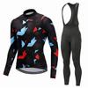 Mens Long Sleeve Cycling Jersey Shorts Set Mountain Bike Riding In