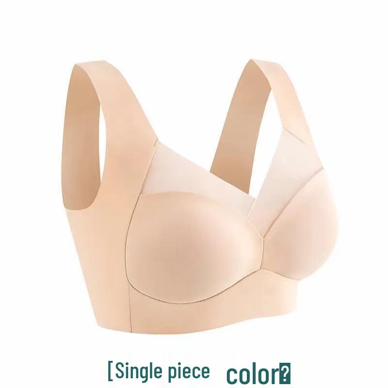 Übergröße Nahtloser Eisseiden Sport-BH - Damen Anti-Hänge Trägerloser BH mit Seitenstütze