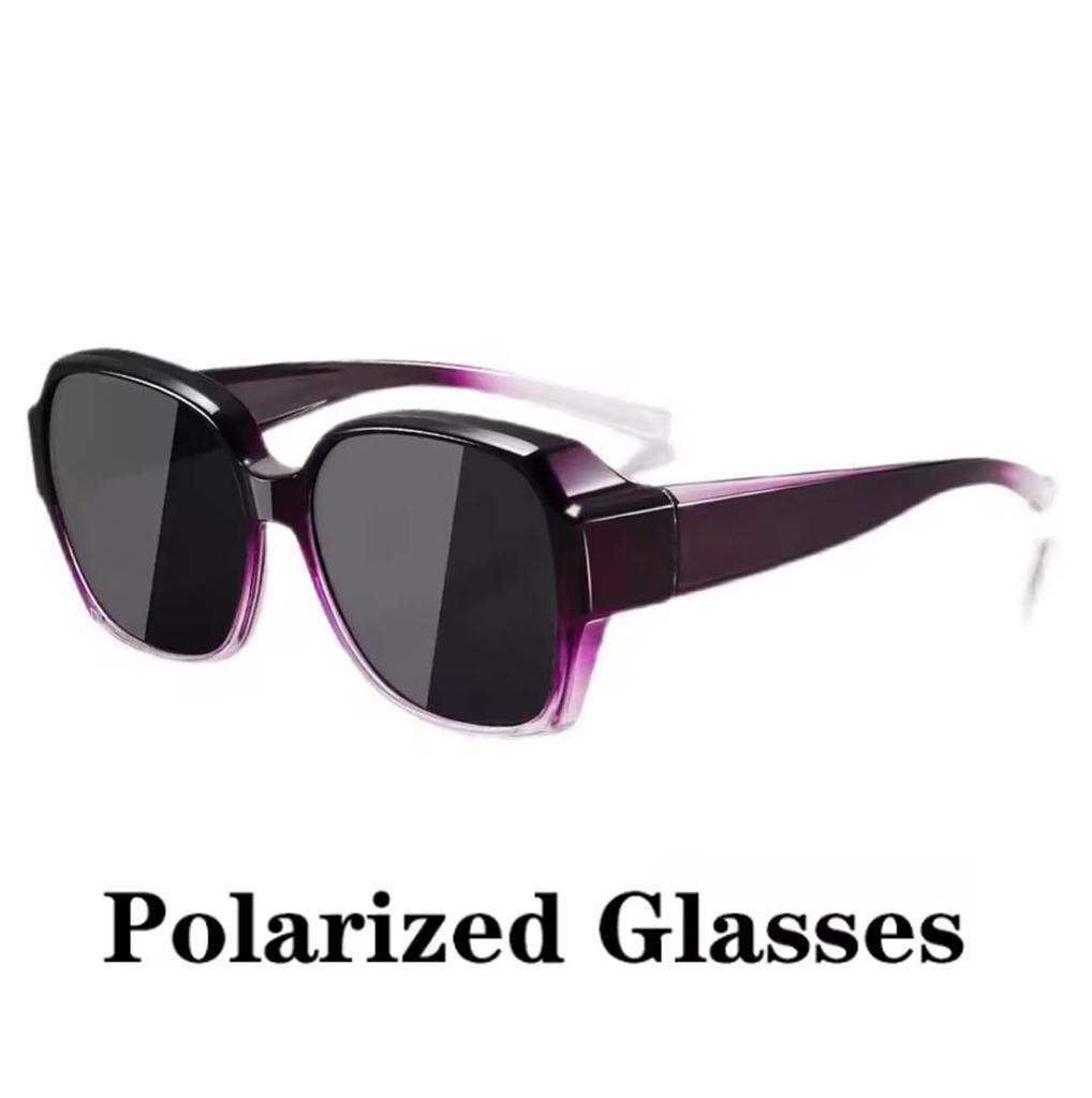 Fashion Round Polarized Sunglasses Cover Over Myopia Prescription Glasses Portable Men Women Vintage Fishing Driving Eyewear