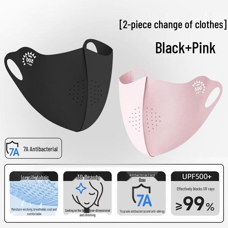 2025 Women's Anti-UV Ice Silk Full Face Sunshade Mask with Eye Protection - Breathable Summer Design
