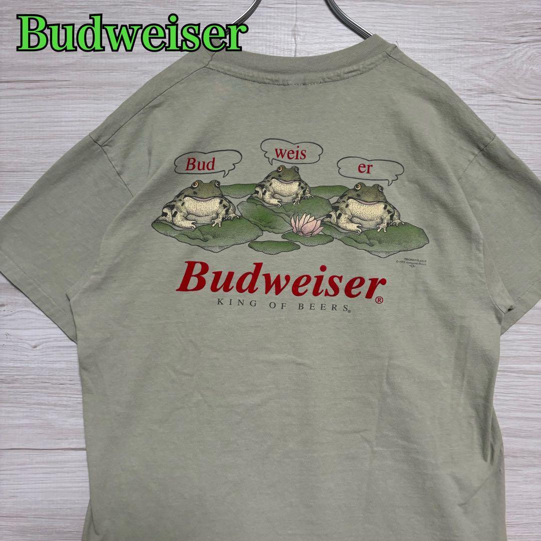 

[USED] Hard-to-find Budweiser Frog T-shirt, size L, overseas