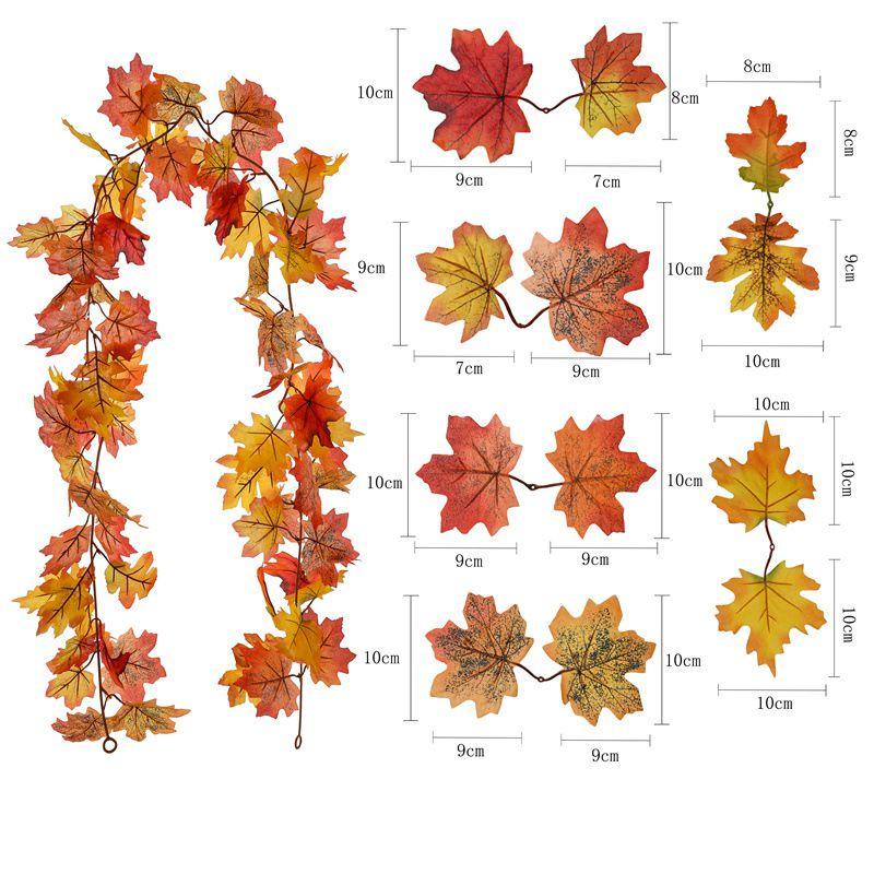 

Осенний Искусственный Венок из Кленовых Листьев, Подвесное Растение, Домашнее Украшение, Вечеринка 8