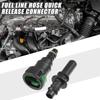 A ABSOPRO Car Fuel Line Hose Quick Release Connector Kit Straight 11.8mm SAE To 5/16" 8mm Hose Plastic Green