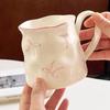 Pink Bow Coffee Cup 400ml Ceramic Coffee Mug Cute Coquette Tea Milk Cup for Office and Home Christmas Birthday Gifts for Girls