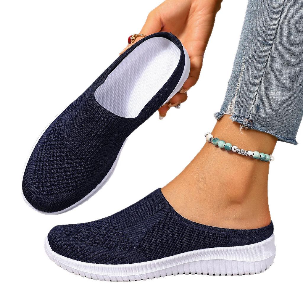 Shoes women's summer new women's half slippers breathable fashion lightweight versatile women's shoes casual one-pedal mother shoes