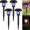 Solar Mosquito Killer With 2 Light Mode Outdoor Waterproof Led Light Bug Zapper Mosquito Trap Lamps For Garden Lawn Camping