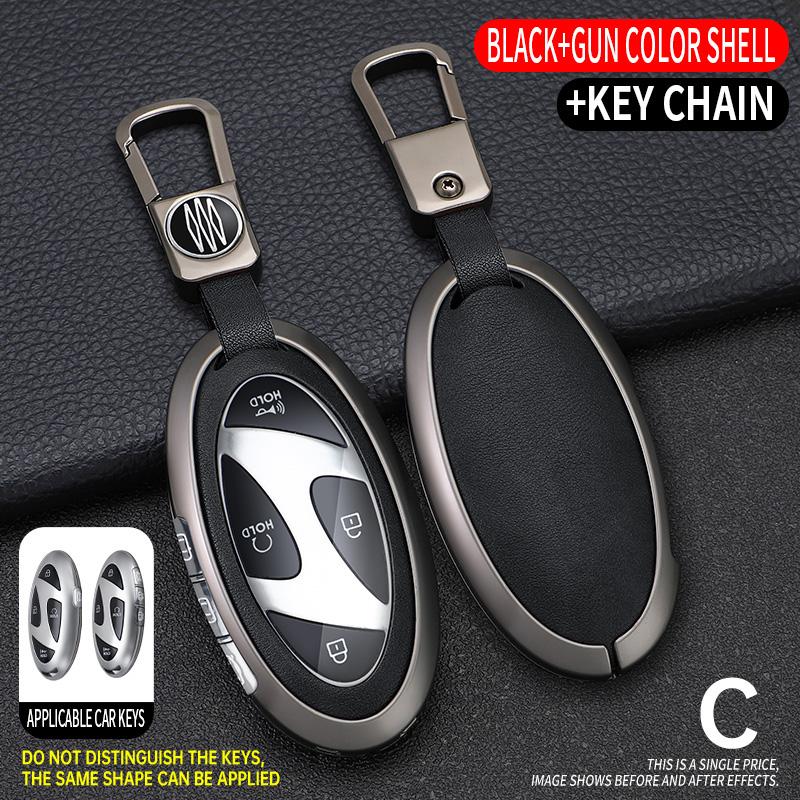 

5 7 Buttons Zinc Alloy Car Key Case Cover Protective Shell Fob For Hyundai Kona Ev Grandeur GN7 IONIQ 6 2025 2025 Accessories