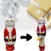 Unique Funny Santa Wooden Puppet Handcrafted Beech Wood For Christmas Decor Gifts