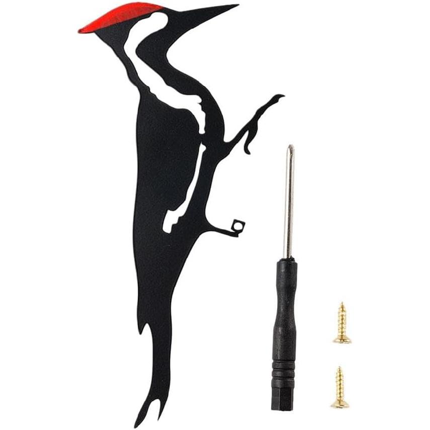 

Woodpecker Silhouette for Tree, Metal Bird Yard Art Decor, Weatherproof Outdoor Garden Statue, Bird Ornament for Patio, Lawn, Backyard