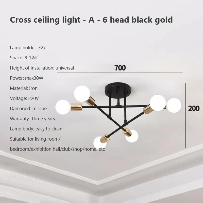 Modern Creative Chandelier LED Lighting Romantic Minimalist Black White Golden Bedroom Living  Dining Room Ceiling Decor Lamp