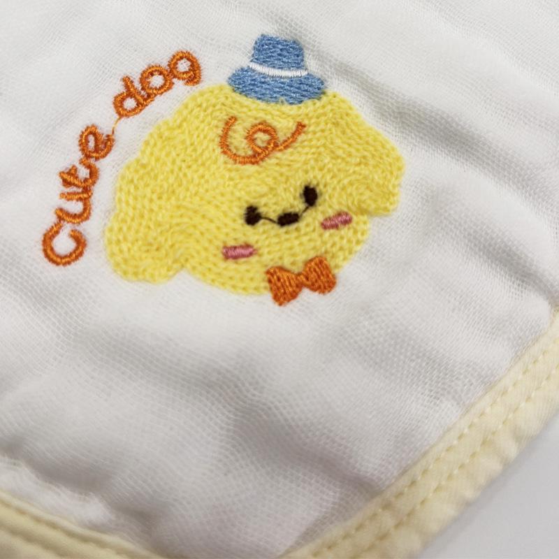 Soft Baby Gauze Towel - 6-Layer Embroidered Face & Bathing Towel