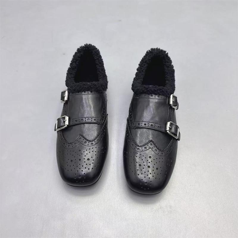 Women's Thick-soled Winter Fur One Lightweight Warm Anti Cold Padded Snow Boots Non-slip Wear Casual Sneakers Cotton Boots Leather Shoes