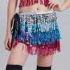 Sequin Tassel Fringe Skirt Belly Dance Costume Hip Scarf Wrap Shimmering And Elegant