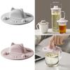 Pink Grey 3D Cat Cup Lid Multi-Functional Water Cup Lid Creative Phone Holder Cup Cover  Mug Cup