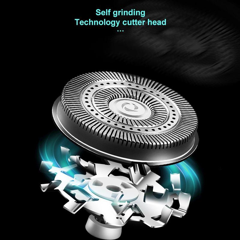 Men'S Electric Razor Shaver Digital Display Intelligent Mini Portable Wet And Dry Rechargeable Washable Beard Razor Razor