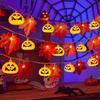 LED Maple Leaf Pumpkin Lantern Halloween Decorations for Window, Bar, Party Scene, and Atmosphere Lighting