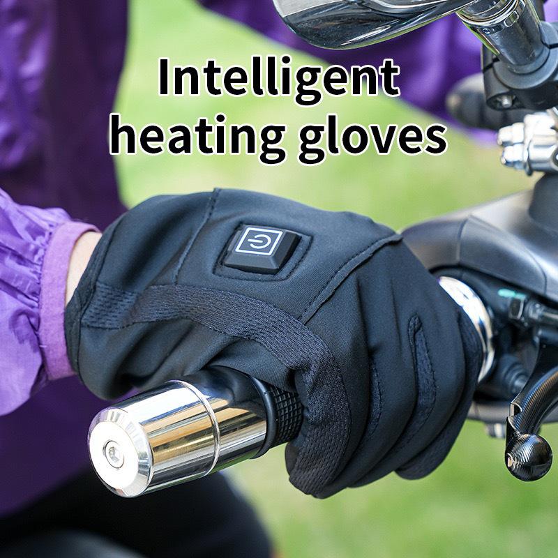 USB Rechargeable Full Palm Heated Winter Gloves for Outdoor Cycling Left Hand (Single)