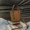 Mini mobile phone bag women's oblique span bag new small bag canvas plaid light hand carry shoulder bag