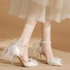 Fashion 2025  Pointed Toe Bow  Women's Stiletto Hee Elegant Large Size Thin Heel Shoes For Women
