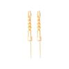 Simple And Exquisite High-End Stud Earrings Retro Long Chain Fringed Ear Buckle Niche Design Temperament Earrings