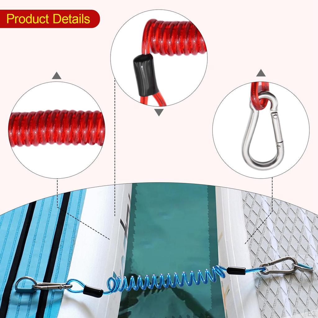Kayak Paddle Leash Rope Paddleboard Accessories Connection Heavy Duty, for