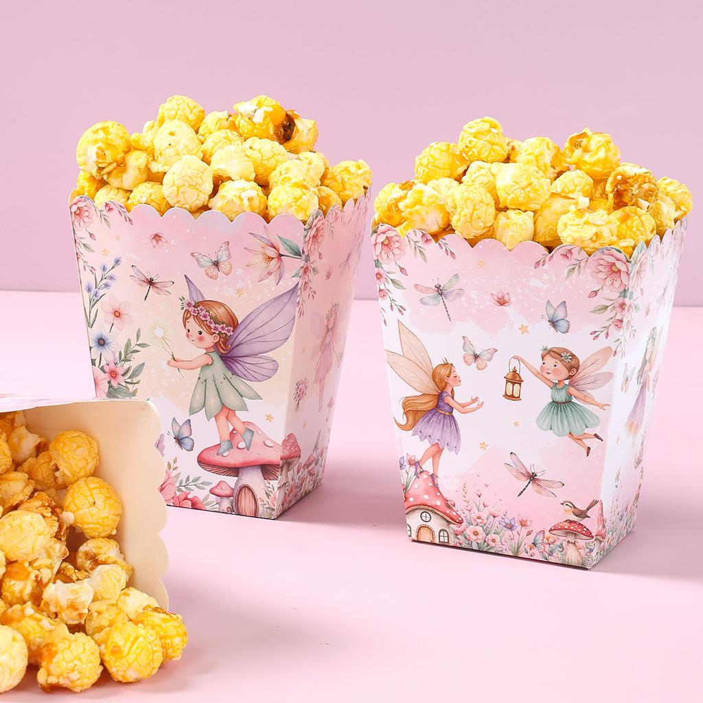 Fee Popcorn Box Party Mitgebsel Taschen Fee Party Zubehör Fee Geburtstagsparty Dekoration Kinder Fee Geburtstag Hochzeit Babyparty Dekoration