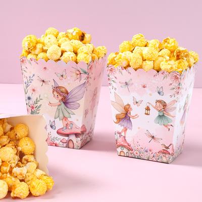 Fairy Popcorn Box Party Favor Bags Fairy Party Supplies Fairy Birthday Party Decor Kids Fairy Birthday Wedding Baby Shower Decor
