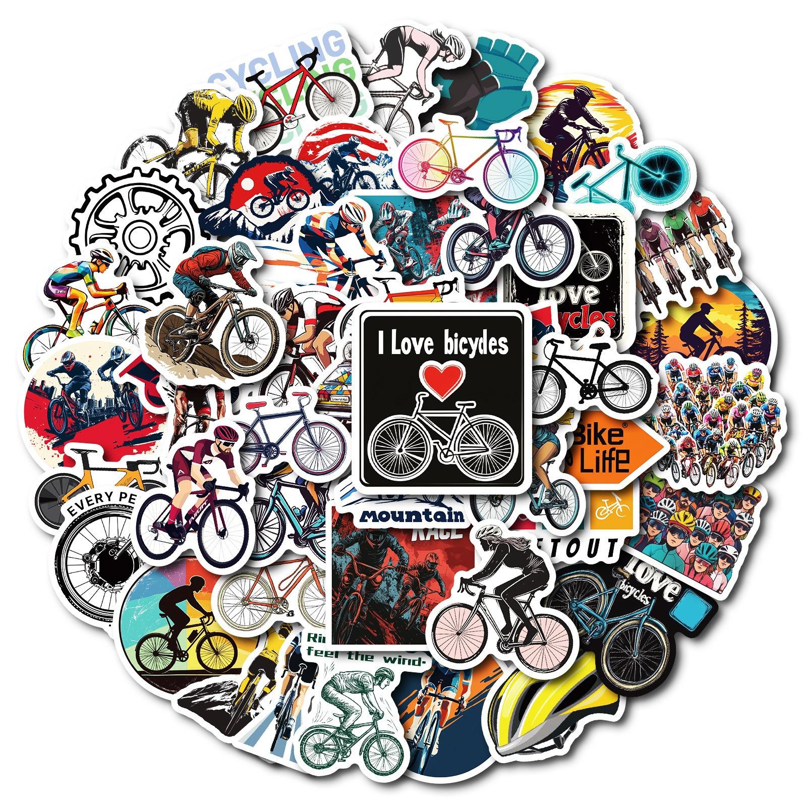 

50 Креативных граффити-наклеек для горного велосипеда, Горячие, Конкурентные, Водонепроницаемые, Декоративные наклейки