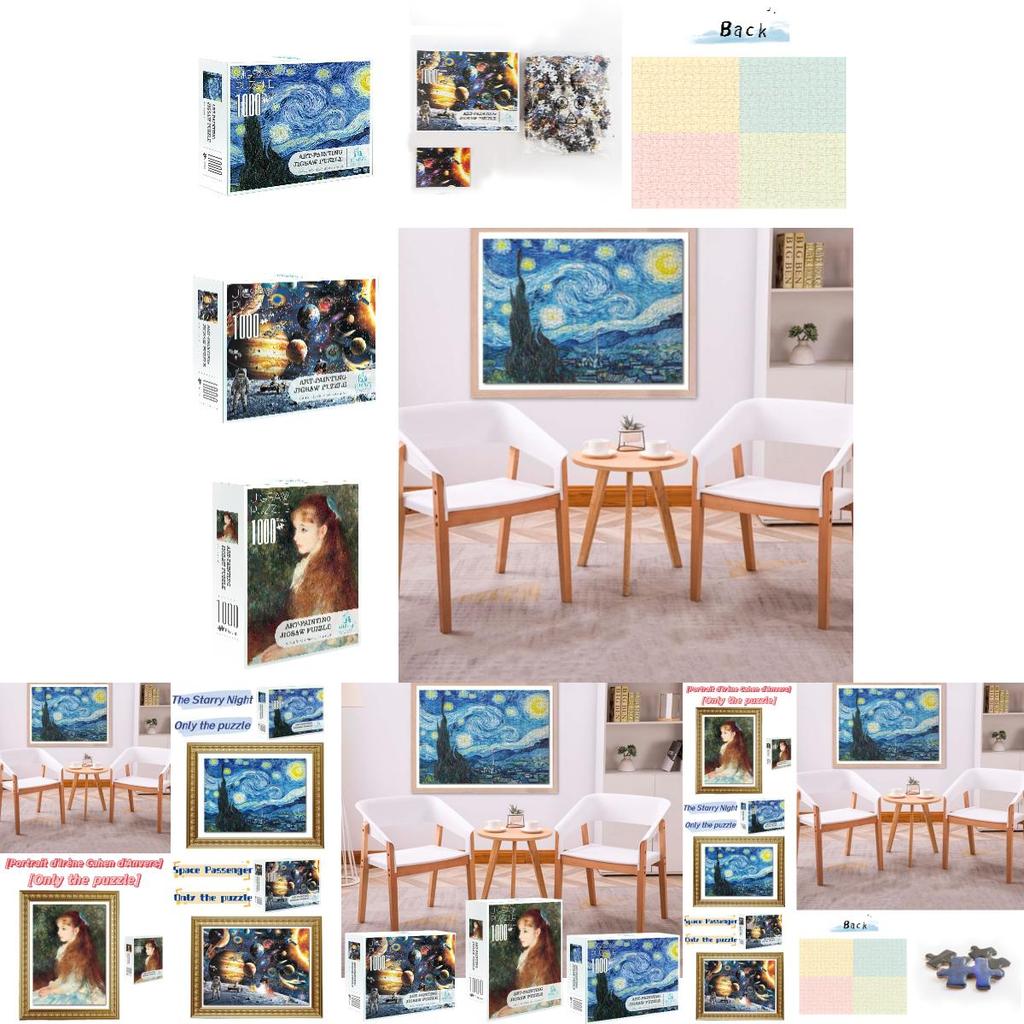 High-difficulty 1000-piece Jigsaw Puzzle With Classical Paintings Smooth Edges And Soft Colors