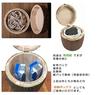 Hounendo Antique Wooden Tea Leaf Small Storage Box with Retro for Small Items Barrel-Shaped Container, Lid, Style,