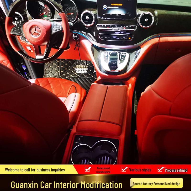 V260L Car Interior Renovation In Red Style