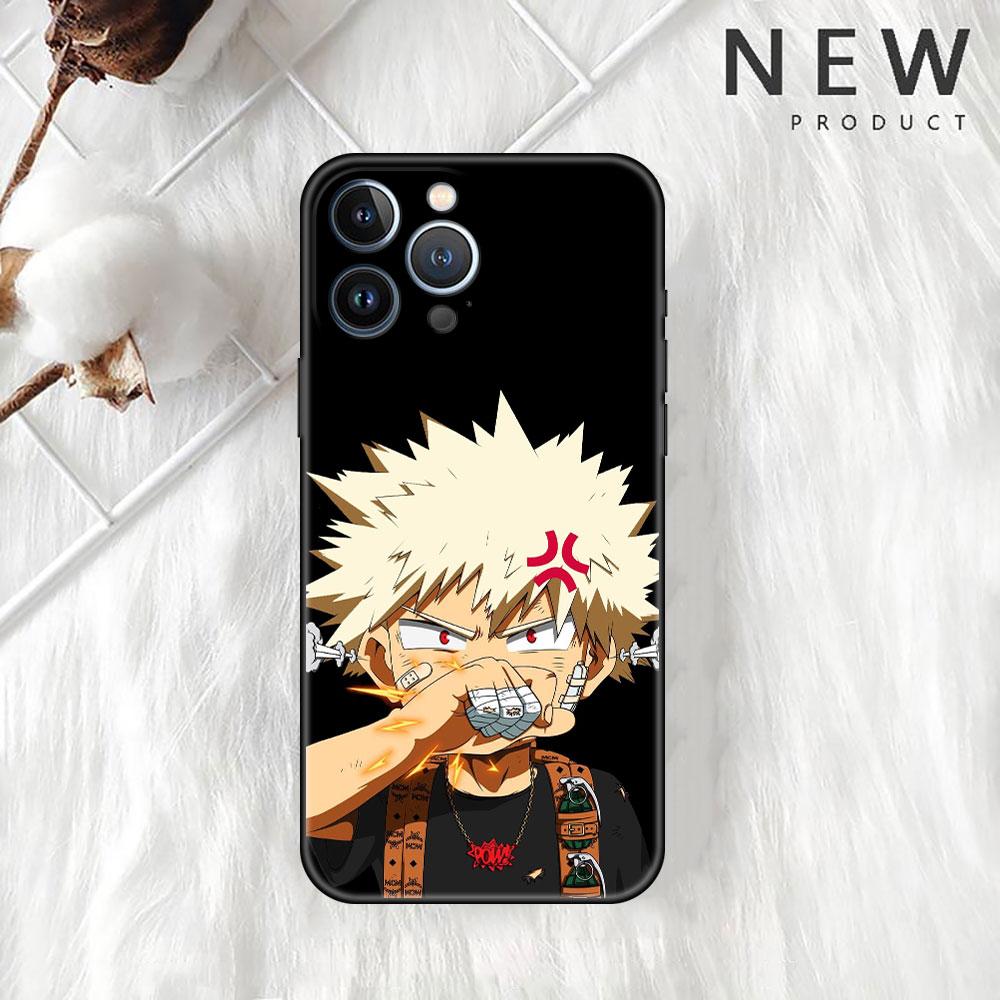 My Hero Academia Hülle für Apple iPhone 14 Pro Max 13 11 12 Mini SE 7 8 Plus X XS 6 6S Silikonhülle Handyhülle Weiches TPU Funda