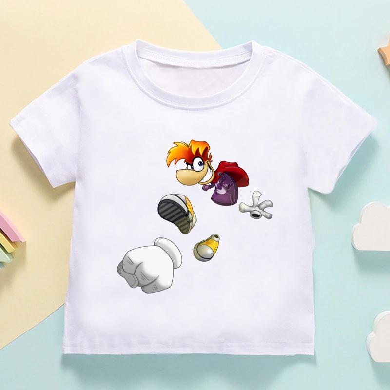 Rayman Legends Adventures Game Print Cartoon Kids T shirt Girls Summer Tops Baby Boys Clothes Children Short Sleeve