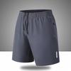 Spring Men's Casual Sports 5 Point Shorts With Zip Pockets Running Shorts