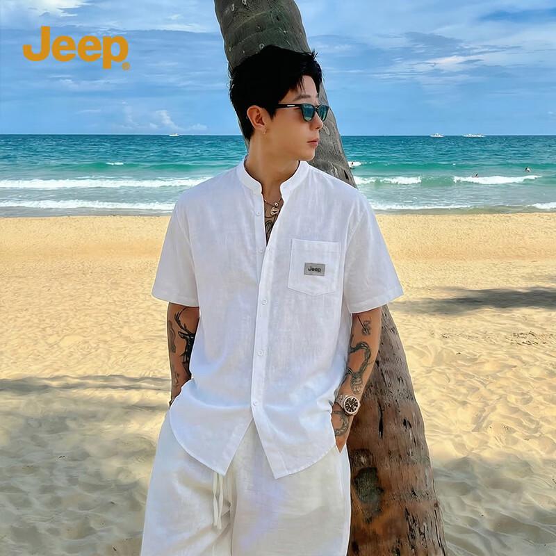JEEP Men s Loose-Fit Henley Short-Sleeve Shirt 3XL