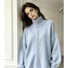 TIFICY Women's Fashion Casual Fall Winter Solid Color Print Long Sleeve High Neck Tops Women's Clothing Woolen Knitwear Sweaters