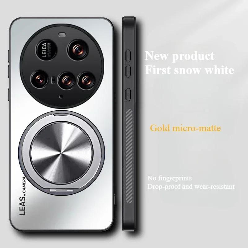 For Xiaomi 15 Ultra AG Frosted Magnetic Stand Holder Phone Case For Xiaomi 15 Pro 14T 14 Ultra Shockproof Hard Back Cover Bumper