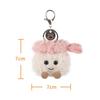 Apricot Lamb Shrimp Sushi Cute Soft Animal Keychain Plush Toy, Suitable for Men and Women, Backpack, Wallet, 7cm