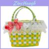 Pvc Toddler Girl Handbag With Butterfly Bow Pattern Waterresistant Wearresistant For Play