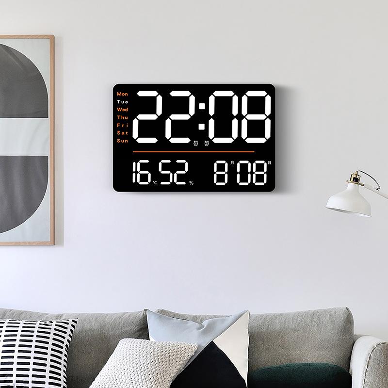 Multifunctional Wall Clock Simple Living Room Clock Large Size Clock Temperature Hygrometer Clock