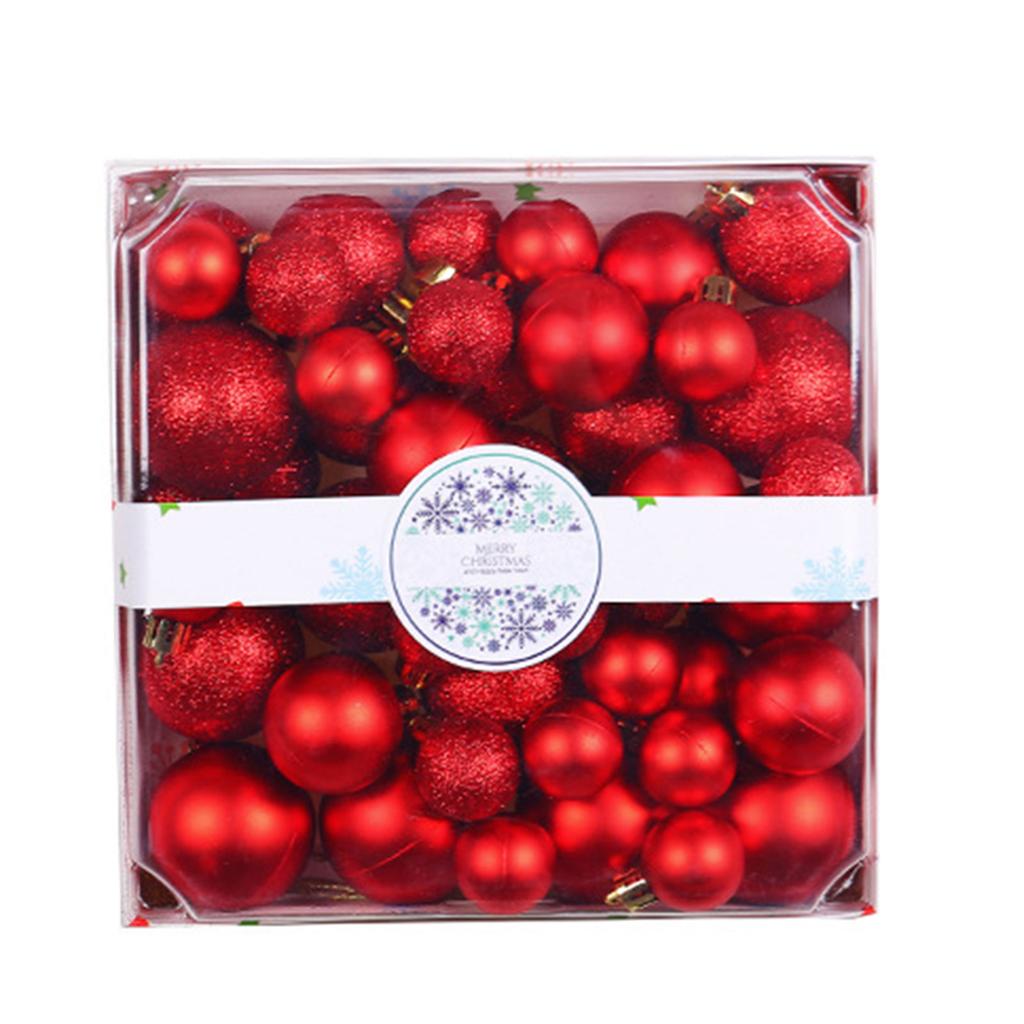 Pack of 44pcs Shatterproof Christmas Ball Durable Plastic Tree Hanging Ornament Decors Set for Holiday Party Decorations