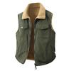 Men's Casual Inner And Outer Color-matched Zipper Vests, Men's Double-sided Fleece Warm Lambskin Lapel Vests