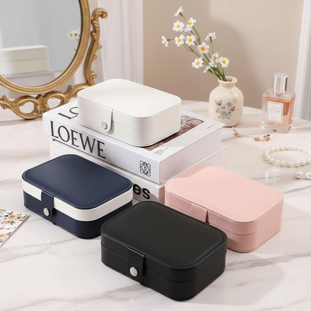 Jewelry Storage Box High-end Double-layer Jewelry Box Jewelry Ring Earring Box Jewelry Packaging Gift Box