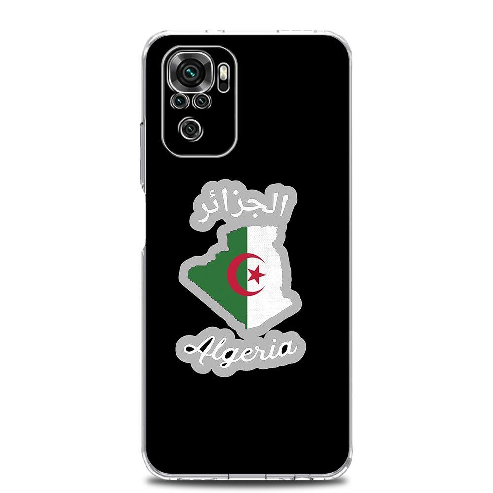 Algerien Flagge Telefon Fall Für Xiaomi Redmi Hinweis 13 12 5G 9S 9 8 10 11 Pro Plus 4G 9T 13C 12C10C 9C 9A 7 Pro Klar Abdeckung
