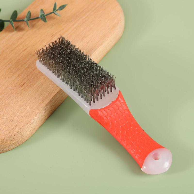 

1Pc Heavy Duty Stainless Steel Wire Brush with Comfortable Plastic Handle Perfect for Removing Rust Welding Slag Dirt and Paint