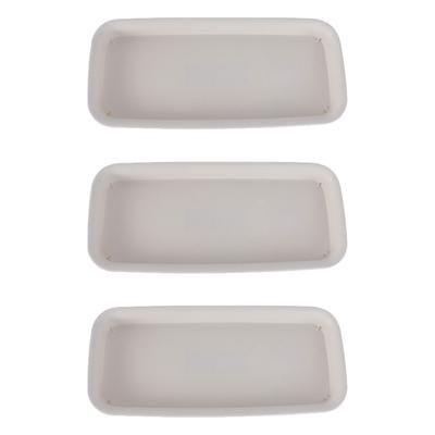 3 Pcs Flower Pot Tray Ground Flowerpot Trays Potted Plant Rectangular Water Pots Bonsai Plate Planter Planters Plates Gardening