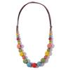 Bohemian Style Ceramic Necklace Artistic Handmade Pendant Casual To Dress Jewelry Clavicle Chain for Women